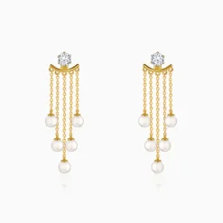 Golden Demi Pearl Ear Jacket