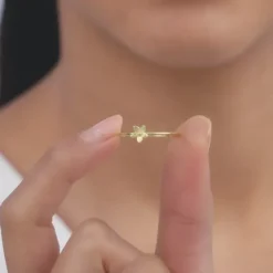 Golden Dendrobium Ring