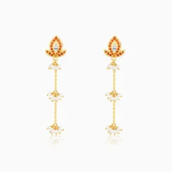 Golden Diana Dangler Earrings