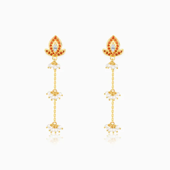 Golden Diana Dangler Earrings