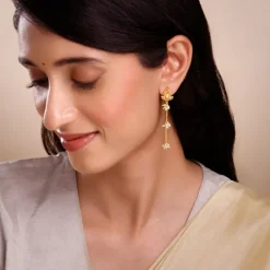Golden Diana Dangler Earrings