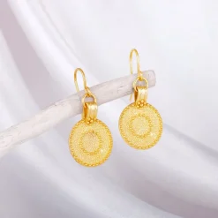 Golden Disc Earrings