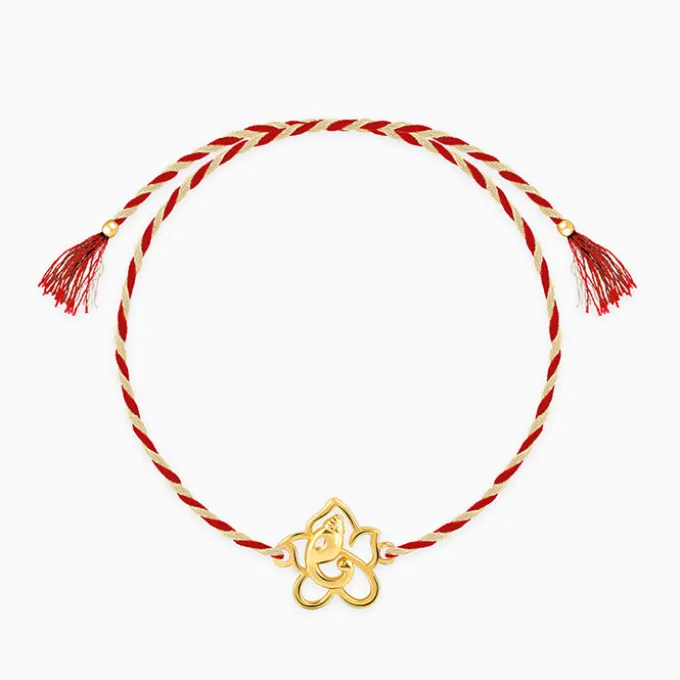 Golden Divine Ganesha Rakhi