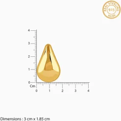 Golden Dome Drop Pendant With Link Chain