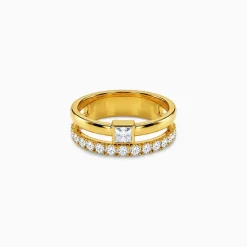 Golden Double Glam Ring (Size 12)