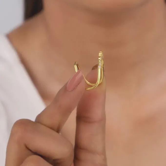 Golden Dreamy Sparkle Vanki Ring