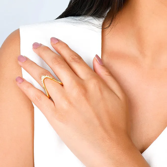 Golden Dreamy Sparkle Vanki Ring
