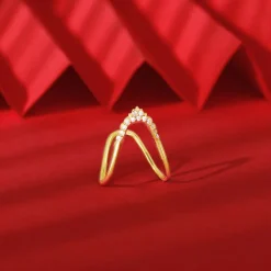 Golden Dreamy Sparkle Vanki Ring