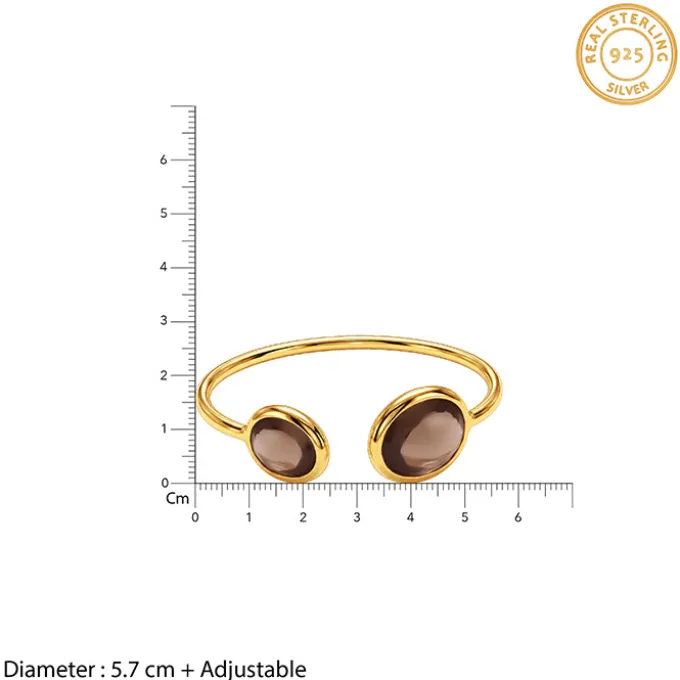 Golden Dual Essence Cuff Bracelet