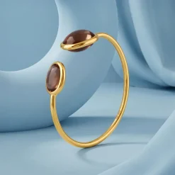 Golden Dual Essence Cuff Bracelet