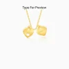 Golden Dual Heart Name Personalised Necklace