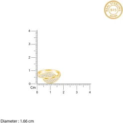 Golden Dual Wave Ring