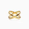 Golden Elliptical Ring (Size 12)