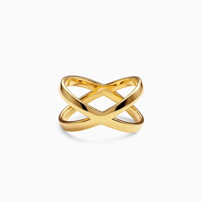 Golden Elliptical Ring (Size 12)