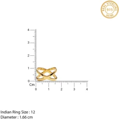 Golden Elliptical Ring (Size 12)