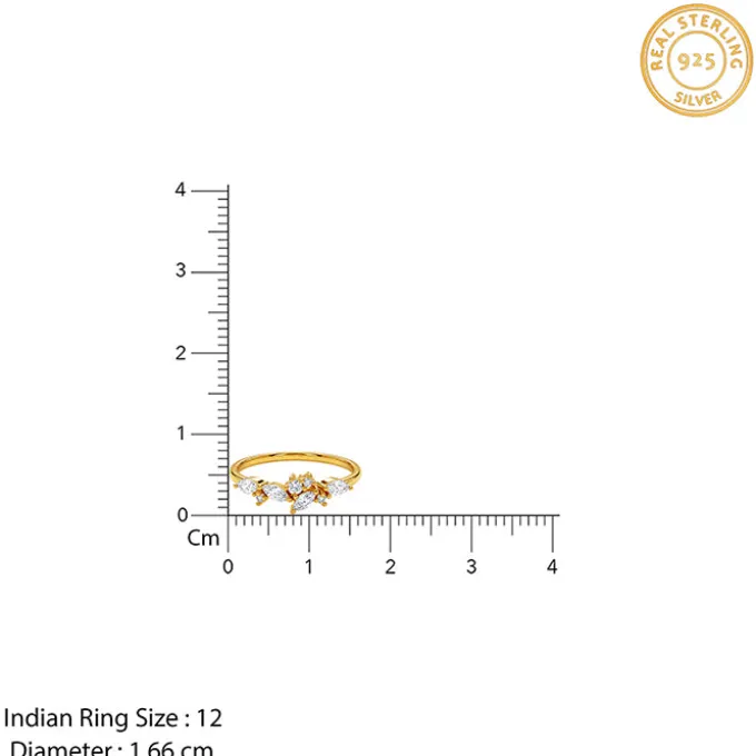 Golden Ember Crown Ring (Size 12)