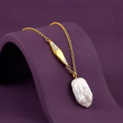 Golden Emilia Pearl Necklace