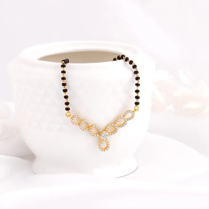 Golden Enamoured In Love Mangalsutra