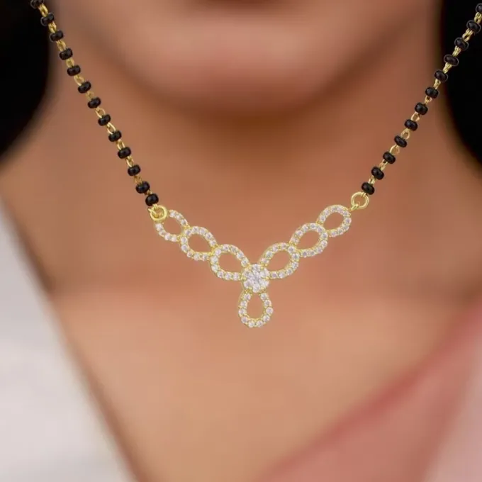 Golden Enamoured In Love Mangalsutra