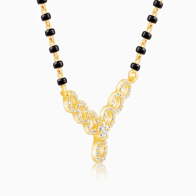 Golden Enamoured In Love Mangalsutra