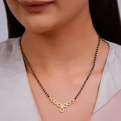 Golden Enamoured In Love Mangalsutra
