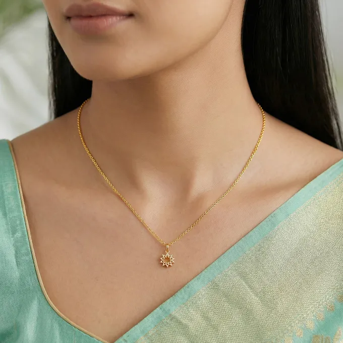 Golden Ereshkigal Pendant With Link Chain