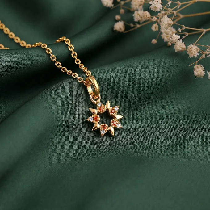 Golden Ereshkigal Pendant With Link Chain