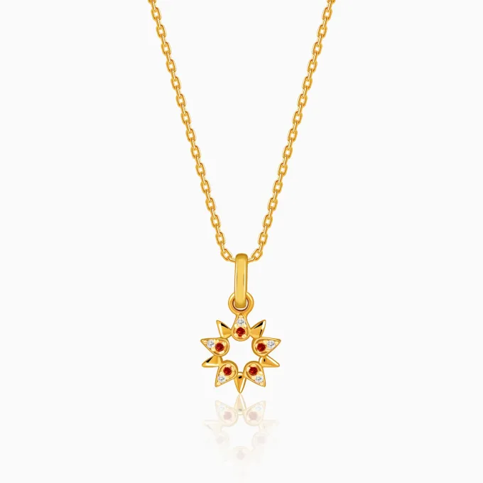 Golden Ereshkigal Pendant With Link Chain