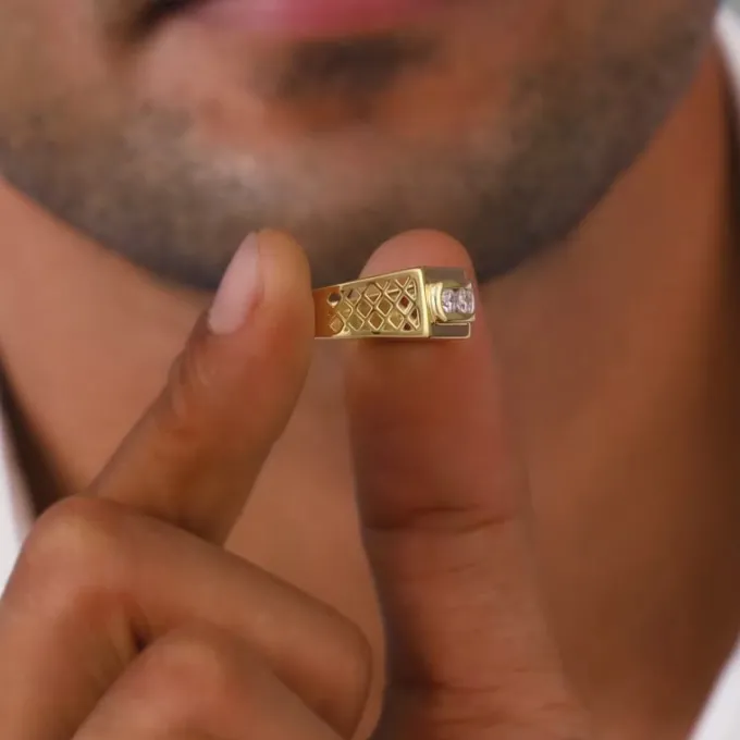 Golden Eternal Bliss Ring for Him