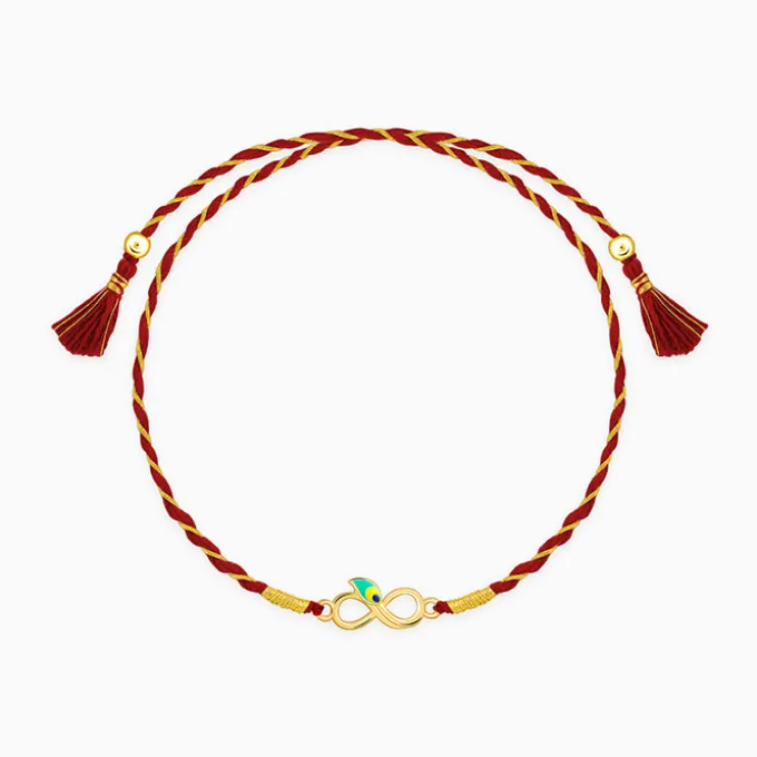 Golden Eternal Mor Rakhi
