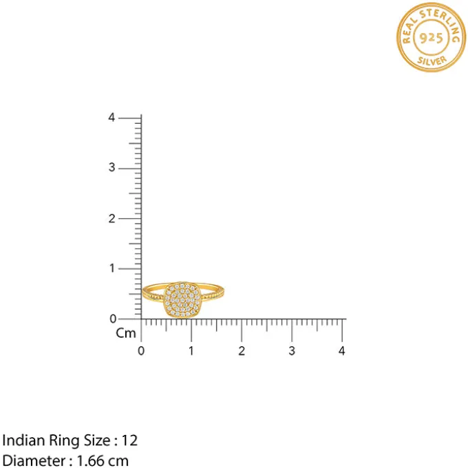 Golden Eternal Square Ring