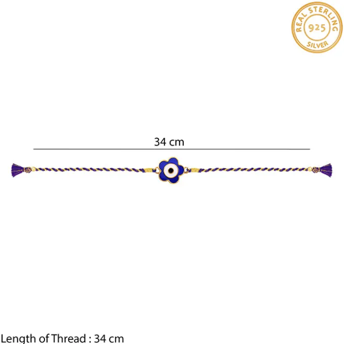Golden Evil Eye Bloom Kids Rakhi