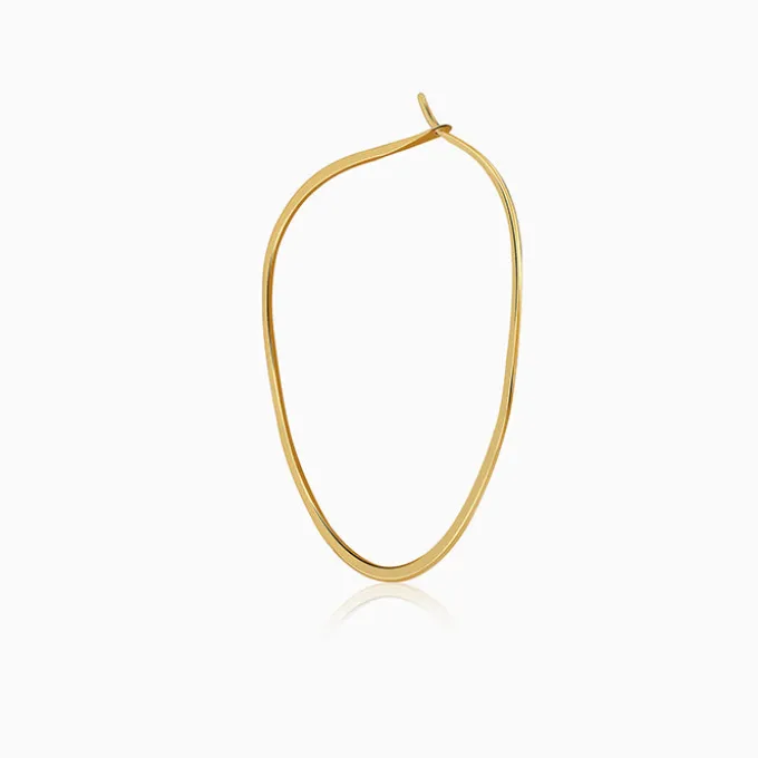 Golden Floating Hoop Earrings