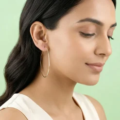 Golden Floating Hoop Earrings