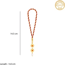 Golden Floral Lumba Rakhi