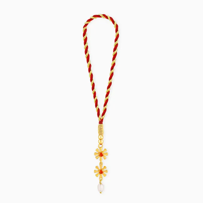Golden Floral Lumba Rakhi