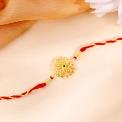 Golden Floral Mandala Rakhi
