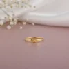 Golden Floral Promise Ring