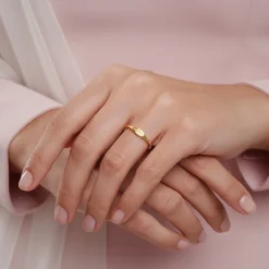 Golden Floral Promise Ring