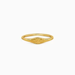 Golden Floral Promise Ring