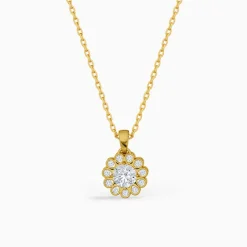 Golden Florentia Pendant With Link Chain