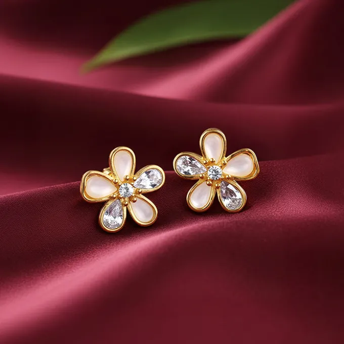 Golden Floret Glory Studs