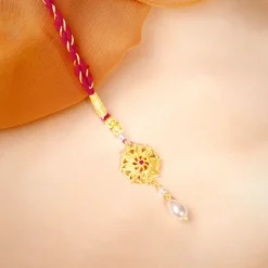Golden Floret Mandala Lumba Rakhi