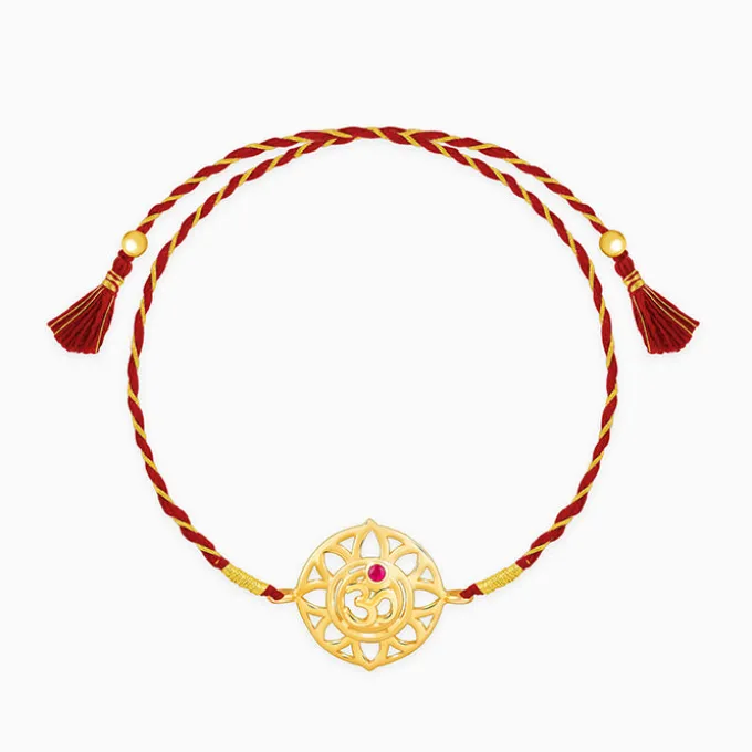 Golden Floret Omkara Rakhi