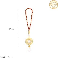 Golden Floret Pearl Lumba Rakhi