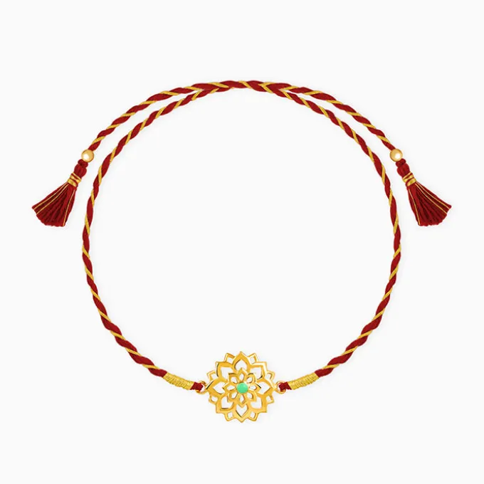 Golden Floret Rakhi
