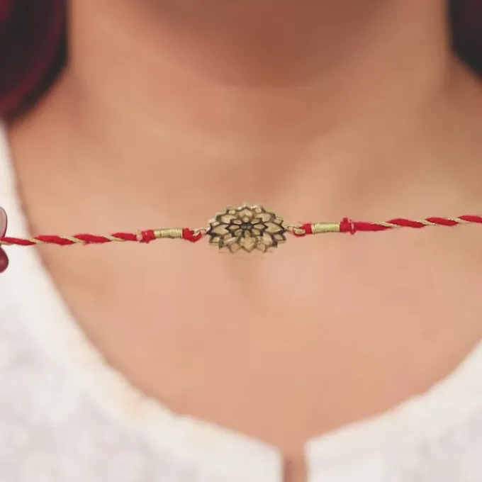 Golden Floret Rakhi
