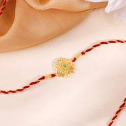 Golden Floret Rakhi