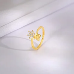 Golden Flower Girl Ring