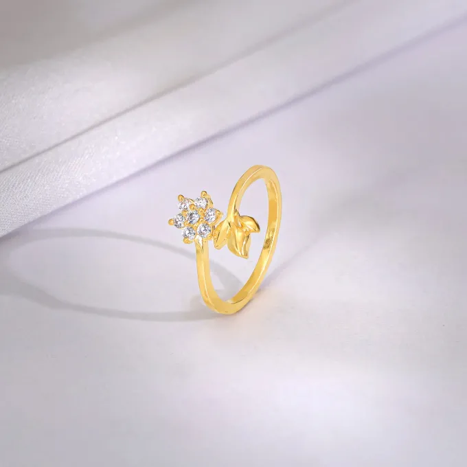 Golden Flower Girl Ring